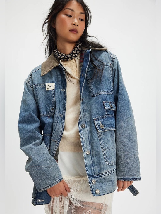 We The Free Jackets & Blazers - NWT WE THE FREE ($415) Sweet Talk Denim Barn Coat in Century Wash